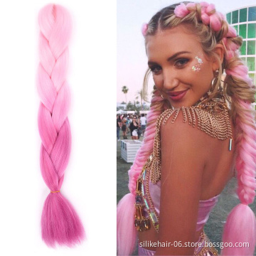 High Quality Wholesale 24 Inch PROTECTIVE STYLE LIGHTWEIGHT Jumbo Braids Braiding Hair Easy Braiding Synthetic Hair Extensions